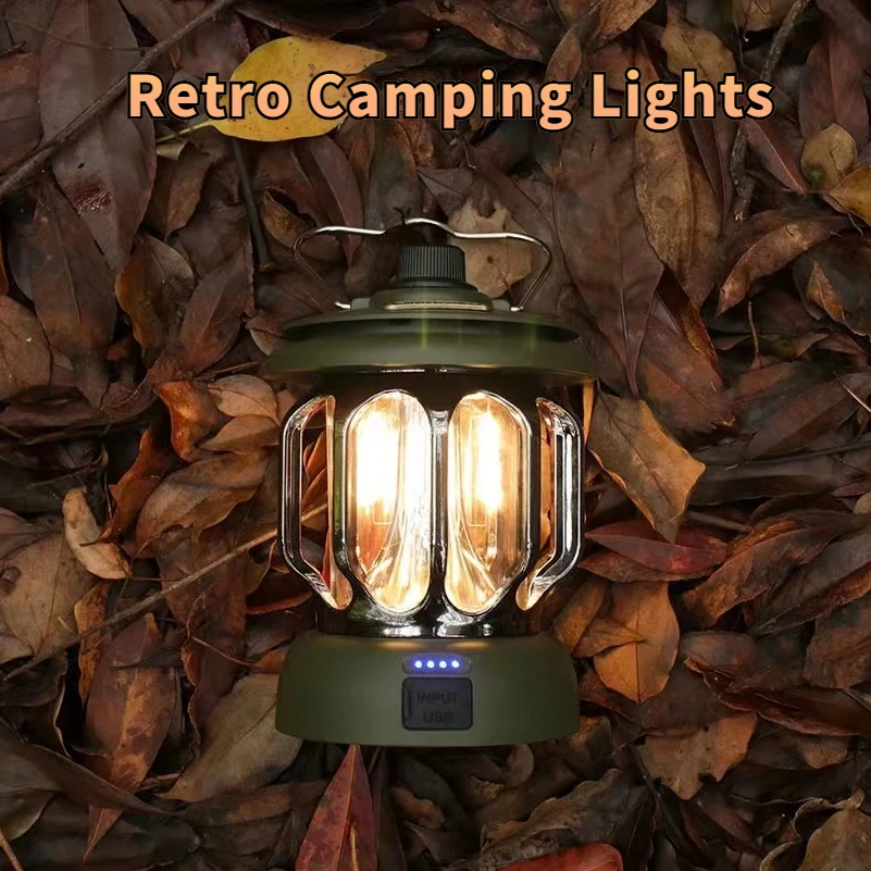 Retro Portable Camping Lantern USB Charge Light Hanging Lamp Outdoor Light 3 Modes Tent Light Charge output emergency light
Retro Portable Camping Lantern USB Charge Light Hanging Lamp Outdoor Light 3 Modes Tent Light Charge output emergency light