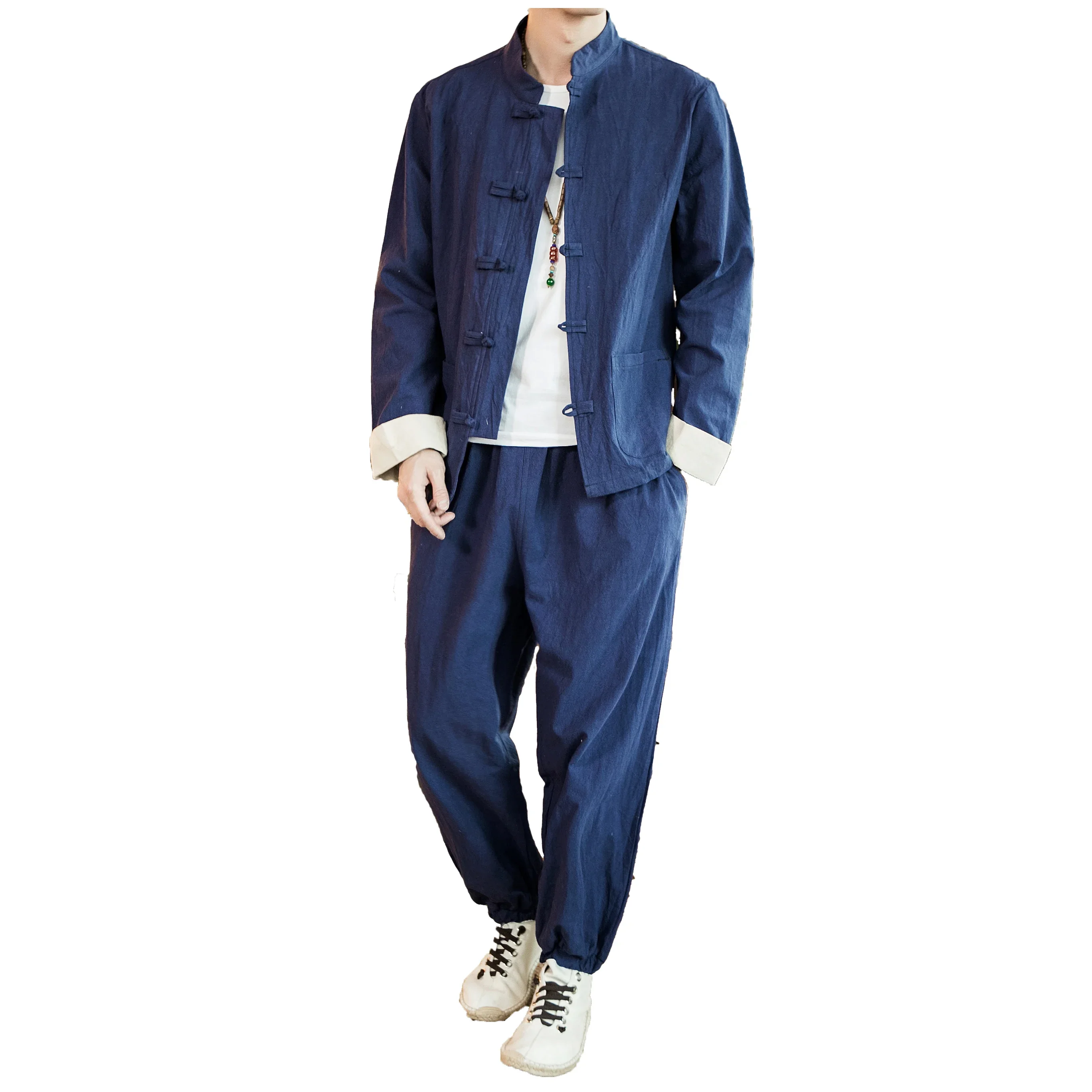 Chinese Style Autumn Winter Tang Suit Jacket Men's Suit Japanese Style Kimono Plus Size Hanfu Men's Top + Pants Two Piece Set
Chinese Style Autumn Winter Tang Suit Jacket Men's Suit Japanese Style Kimono Plus Size Hanfu Men's Top + Pants Two Piece Set