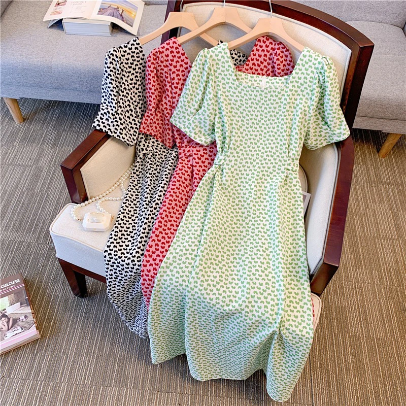 Summer Fashion Women's Puff Sleeve Butterfly Floral Print Dress Female Square Collar Simple Elegant Sweet Girl Daily Wear Frocks
Summer Fashion Women's Puff Sleeve Butterfly Floral Print Dress Female Square Collar Simple Elegant Sweet Girl Daily Wear Frocks