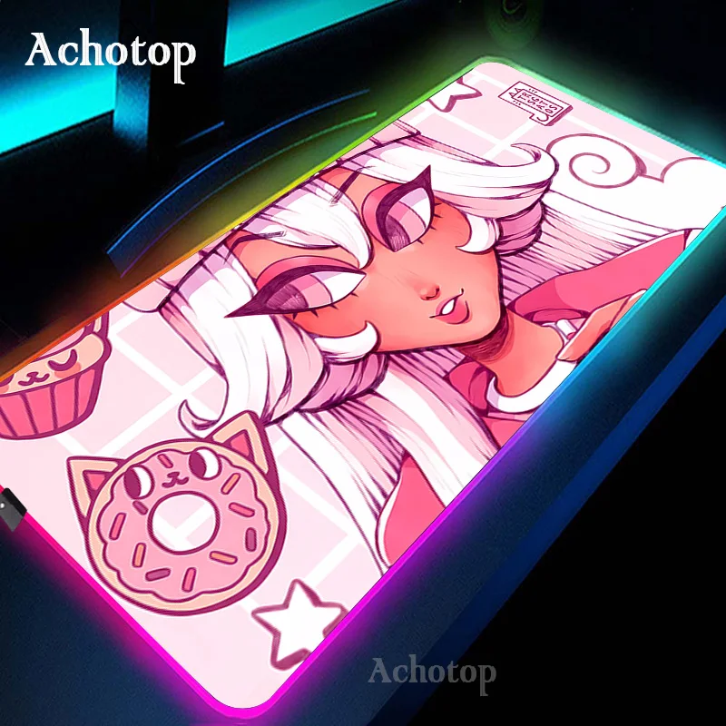 Компьютерный коврик для мыши с аниме-кошкой для девочек, RGB коврик для мыши, настольные аксессуары, ковер для геймеров, клавиатура, ноутбука, игровые коврики светодиодный, коврик для мыши
Компьютерный коврик для мыши с аниме-кошкой для девочек, RGB коврик для мыши, настольные аксессуары, ковер для геймеров, клавиатура, ноутбука, игровые коврики светодиодный, коврик для мыши