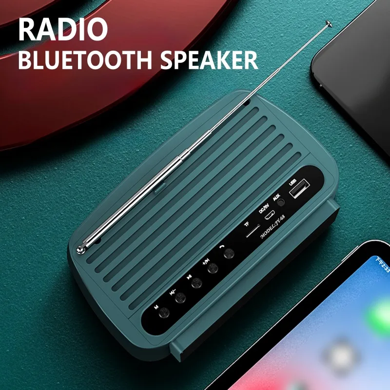 

JY-68 Wireless Bluetooth Speakers HiFi Stereo Subwoofer Sound Box Home Music Player FM Radio Desktop Decoration Loudspeaker