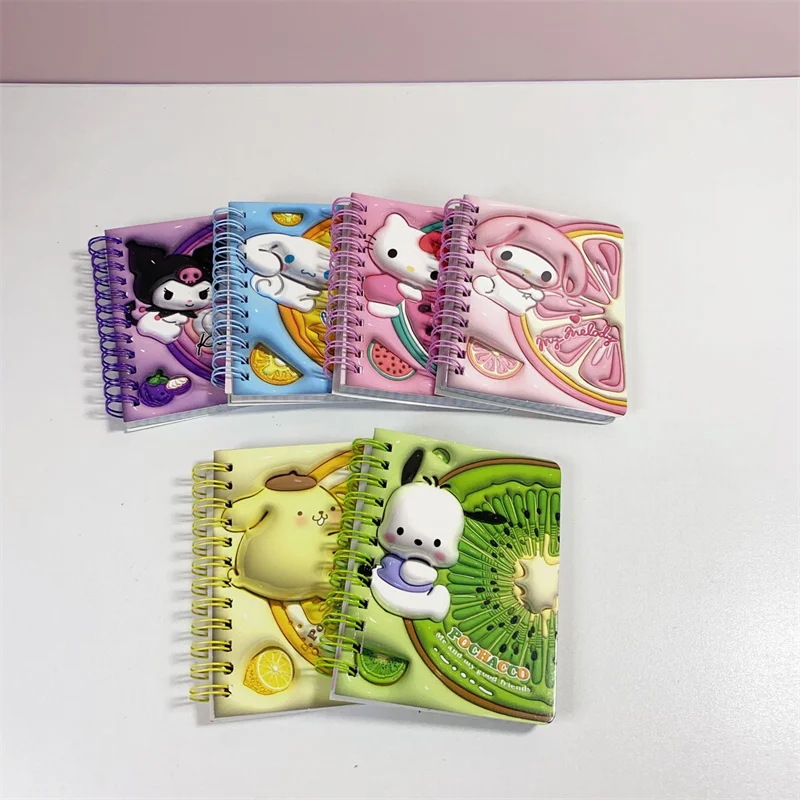 Милый блокнот Hello Kitty Kuromi My Melody Pachacco, записная книжка для студентов, Мультяшные аниме фрукты, блокнот с ручным дизайном
Милый блокнот Hello Kitty Kuromi My Melody Pachacco, записная книжка для студентов, Мультяшные аниме фрукты, блокнот с ручным дизайном