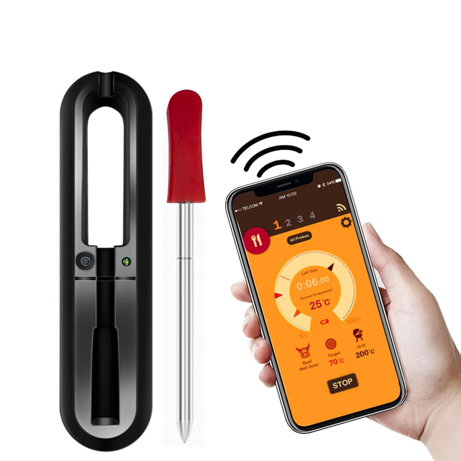 Wireless Meat Food Thermometer for Oven Grill Barbecue Steak Turkey Kitchen Support Baking Pan Deep Fryer
Wireless Meat Food Thermometer for Oven Grill Barbecue Steak Turkey Kitchen Support Baking Pan Deep Fryer