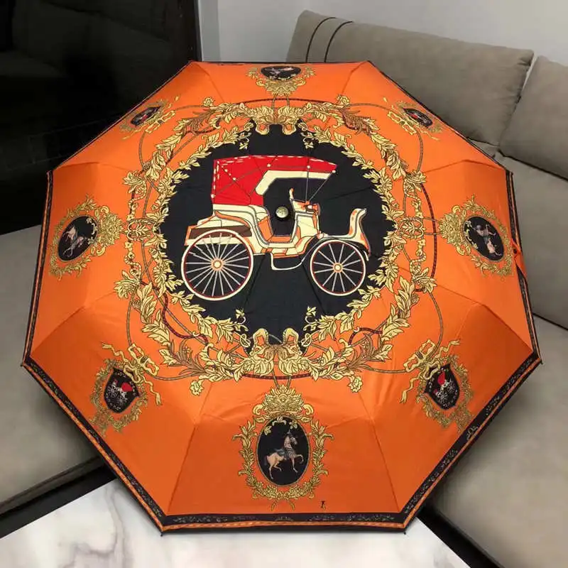 French High-end Luxury Brand Retro Carriage Sunshade Folding Umbrella Portable Outdoor Windproof and External Sun Umbrella
French High-end Luxury Brand Retro Carriage Sunshade Folding Umbrella Portable Outdoor Windproof and External Sun Umbrella