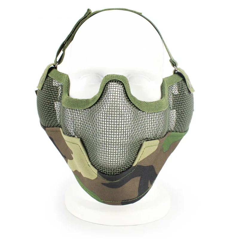 New Tactical Half Face Mask Paintball CS Foldable ow-carbon Steel Mesh Ear Protective Mask Airsoft Wargame Hunting Accessories
New Tactical Half Face Mask Paintball CS Foldable ow-carbon Steel Mesh Ear Protective Mask Airsoft Wargame Hunting Accessories