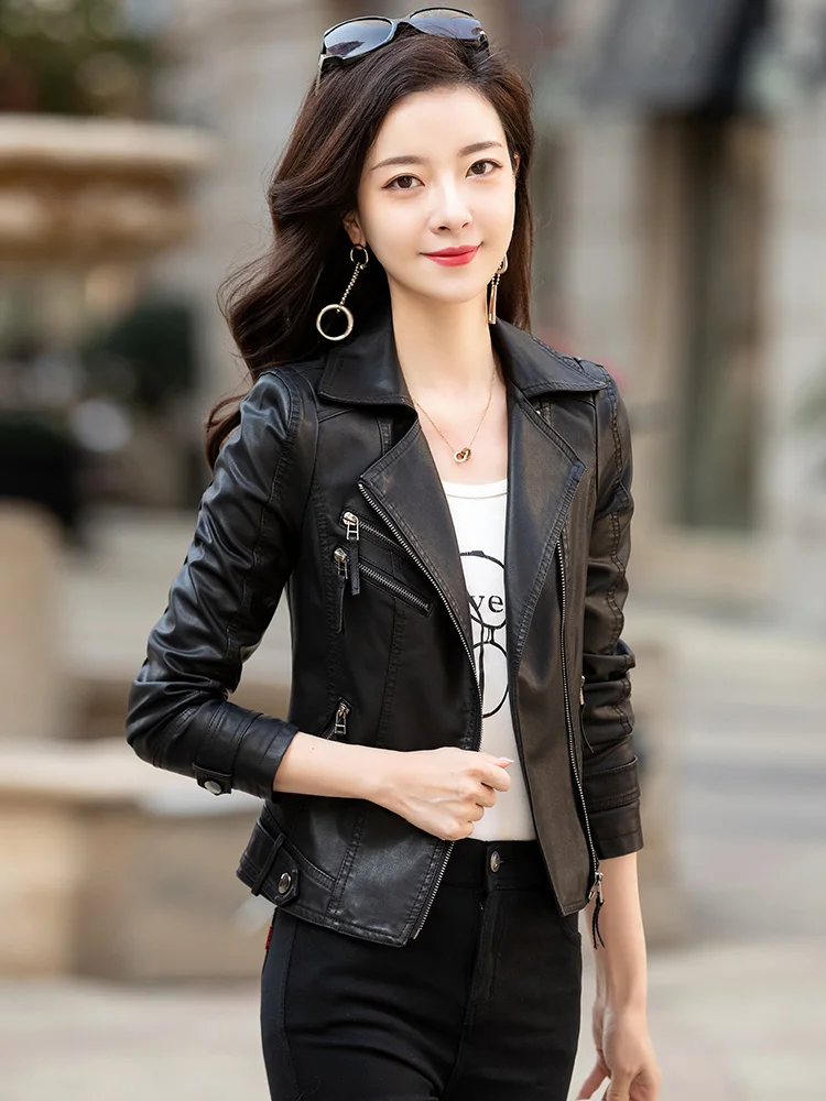 Genuine Leather Women's Short 2023 Spring and Autumn New Korean Edition Motorcycle Leather Jacket Short Sheepskin Small Coat
Genuine Leather Women's Short 2023 Spring and Autumn New Korean Edition Motorcycle Leather Jacket Short Sheepskin Small Coat