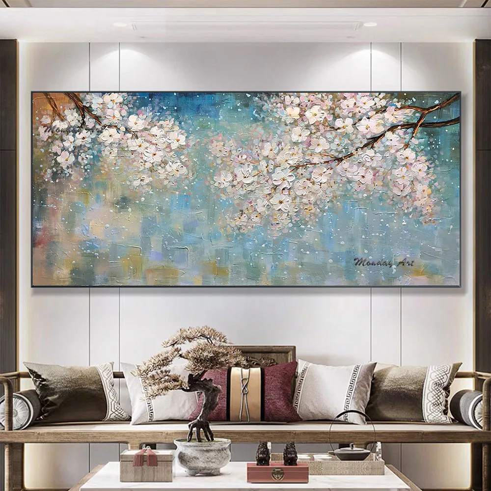 Modern Abstract Elegant Cherry Tree Wall Art,Original Textured Blooming Tree Palette Knife Canvas Oil Painting Pink Flower Decor
Modern Abstract Elegant Cherry Tree Wall Art,Original Textured Blooming Tree Palette Knife Canvas Oil Painting Pink Flower Decor