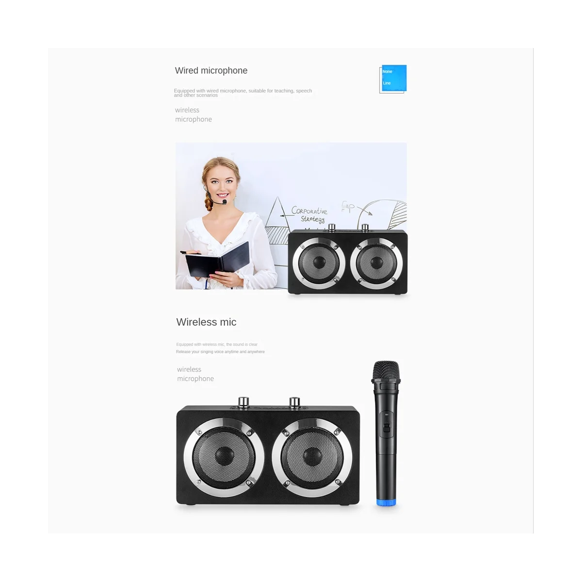 Портативный беспроводной Bluetooth домашний кинотеатр, деревянный динамик, микрофон, TF, FM-радио, усилитель, высококачественный плеер, черный
Портативный беспроводной Bluetooth домашний кинотеатр, деревянный динамик, микрофон, TF, FM-радио, усилитель, высококачественный плеер, черный