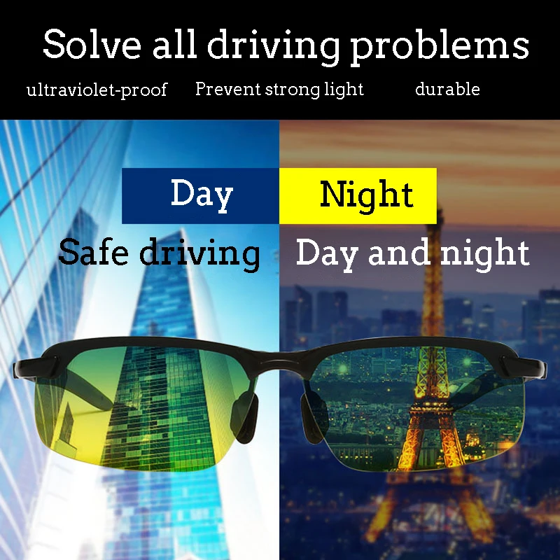 Photochromic Sunglasses Men Polarized Driving Chameleon Glasses Male Change Color Sun Glasses Day Night Vision Driver's Eyewear
Photochromic Sunglasses Men Polarized Driving Chameleon Glasses Male Change Color Sun Glasses Day Night Vision Driver's Eyewear