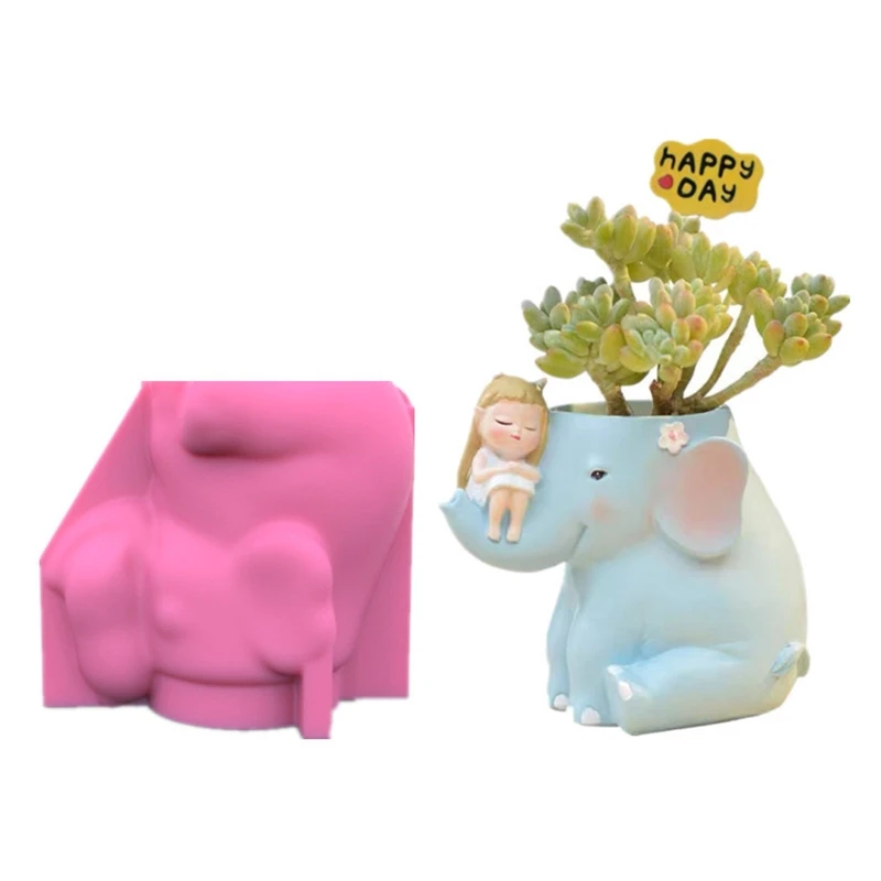 for Creative Pen Holder Silicone Mold Elephant Succulent Pot Mold Flowerpot Resin Mold for Home Office Decor DIY Craft A
for Creative Pen Holder Silicone Mold Elephant Succulent Pot Mold Flowerpot Resin Mold for Home Office Decor DIY Craft A