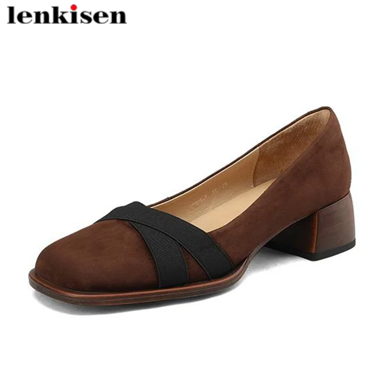 Lenkisen Big Size Sheep Suede Round Toe Med Heels Spring Shoes Shallow Concise Vintage Simple Style Slip On Brand Women Pumps
Lenkisen Big Size Sheep Suede Round Toe Med Heels Spring Shoes Shallow Concise Vintage Simple Style Slip On Brand Women Pumps