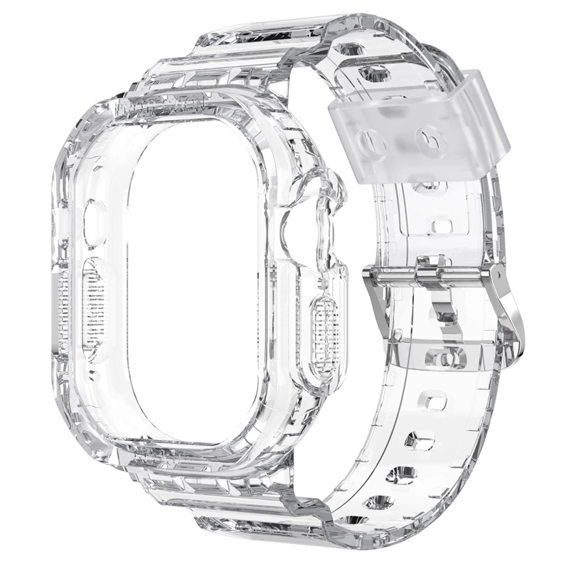 Silicone Clear Watchbands For Apple Watch Utral Strap 49mm 45mm 41mm 44mm 40mm Crystal Band IWatch Series 8 7 6 SE 5 4 Bracelet
Silicone Clear Watchbands For Apple Watch Utral Strap 49mm 45mm 41mm 44mm 40mm Crystal Band IWatch Series 8 7 6 SE 5 4 Bracelet