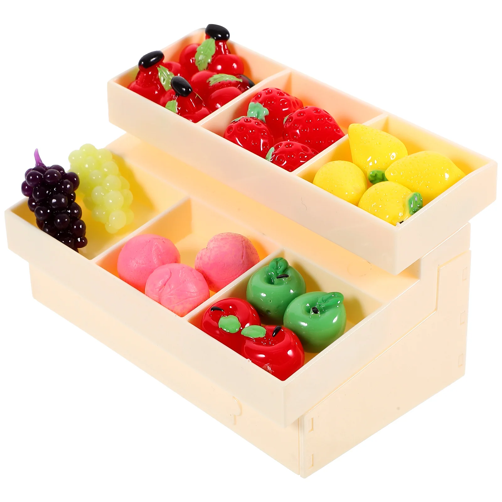 

Miniature Food Toys on Shelves House Vegetable Rack Statue Furniture Display Things Shelf Fruits