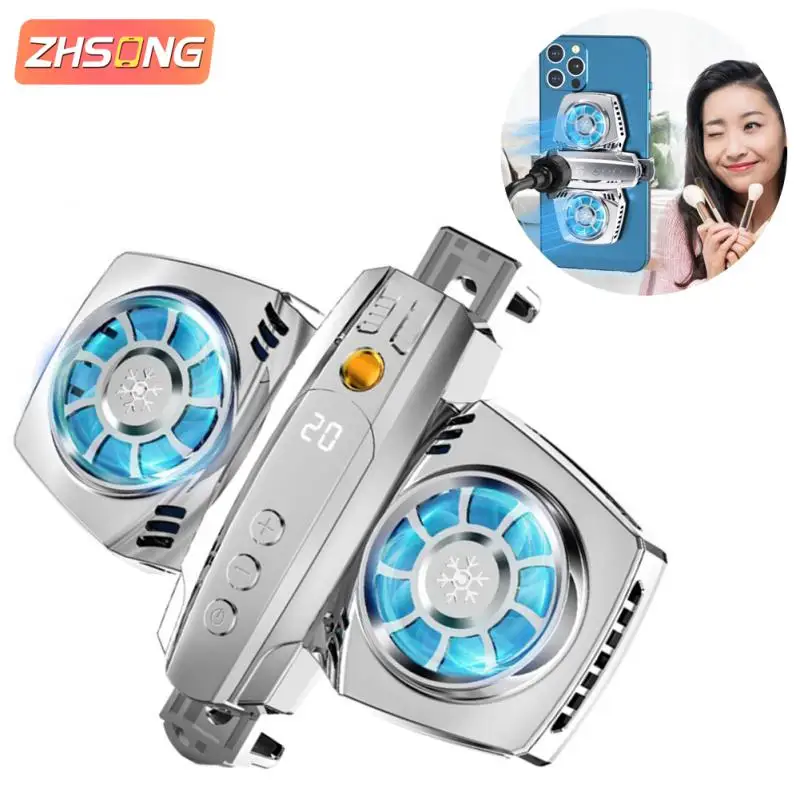 Mobile Phone Cooler Dual RGB Cooling Fan Phone Radiator Cooler Heat Sink Game Cooling For Pubg Genshin Impact For Xiaomi iPhone
Mobile Phone Cooler Dual RGB Cooling Fan Phone Radiator Cooler Heat Sink Game Cooling For Pubg Genshin Impact For Xiaomi iPhone