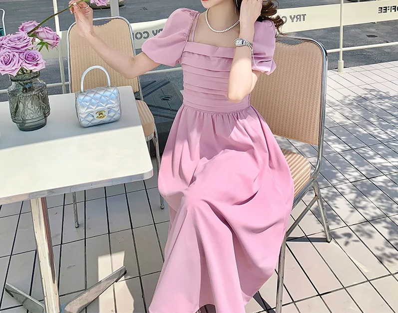 French haute couture, small fragrance, exquisite beauty, slimming pink square neck dress, women's long skirt, pleated skirt
French haute couture, small fragrance, exquisite beauty, slimming pink square neck dress, women's long skirt, pleated skirt