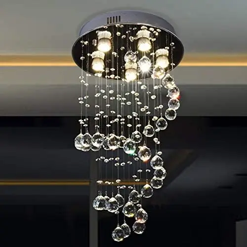 Хрустальная люстра в форме спирали, дизайнерская лампа с 6 элементами искусственного кристалла, высокий Потолочный подвесной светильник для гостиной, гостиницы, лестницы, фойе, прихожей
Хрустальная люстра в форме спирали, дизайнерская лампа с 6 элементами искусственного кристалла, высокий Потолочный подвесной светильник для гостиной, гостиницы, лестницы, фойе, прихожей