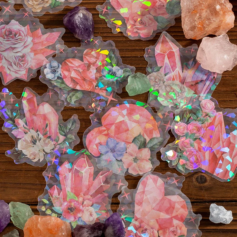 20Pcs Stickers Crystal Laser Flower Scrapbooking Transparent Waterproof Material aesthetic shiny Handmade Account Decoration
20Pcs Stickers Crystal Laser Flower Scrapbooking Transparent Waterproof Material aesthetic shiny Handmade Account Decoration