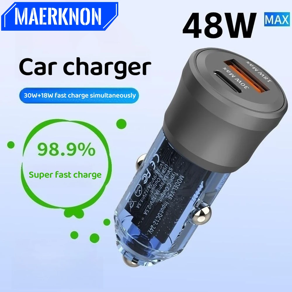 48W Fast Charge Charger Type C Car Charger For Oneplus Xiaomi 13 iPhone Dual Ports Portable QC3.0 PD USB C Phone Charger In Car
48W Fast Charge Charger Type C Car Charger For Oneplus Xiaomi 13 iPhone Dual Ports Portable QC3.0 PD USB C Phone Charger In Car