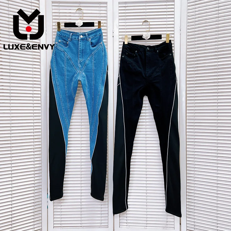 LUXE&ENVY New Style Design Of Nanyou Cargo Contrasting Color Stitching Small Foot Elastic Pencil Pant Jeans 2023 Autumn
LUXE&ENVY New Style Design Of Nanyou Cargo Contrasting Color Stitching Small Foot Elastic Pencil Pant Jeans 2023 Autumn