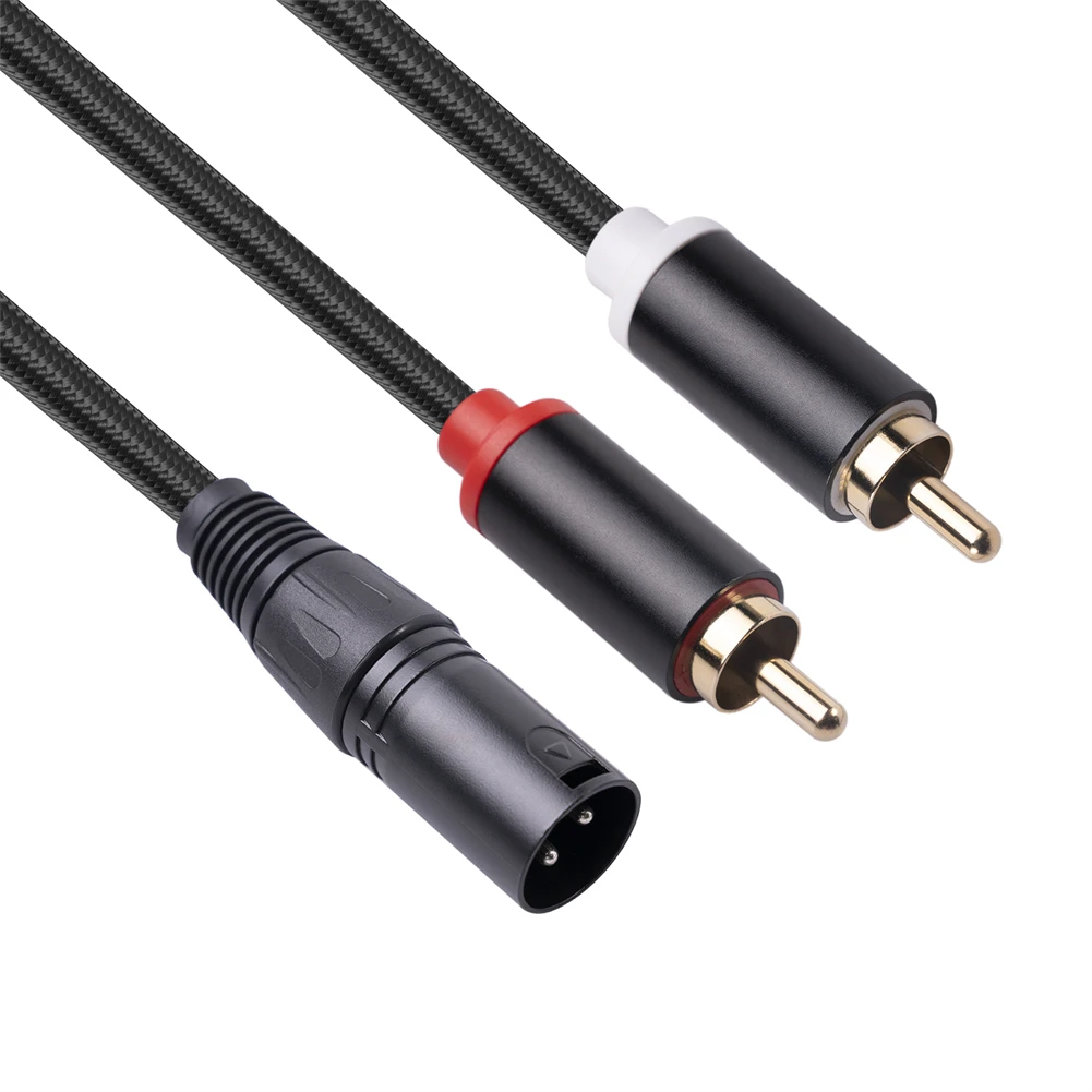 1pc 3-Pin XLR Male To 2-RCA Male Audio Cable Microphone Audio Cable Y Adapter Converter 1M 2M Audio Line Accessories
1pc 3-Pin XLR Male To 2-RCA Male Audio Cable Microphone Audio Cable Y Adapter Converter 1M 2M Audio Line Accessories