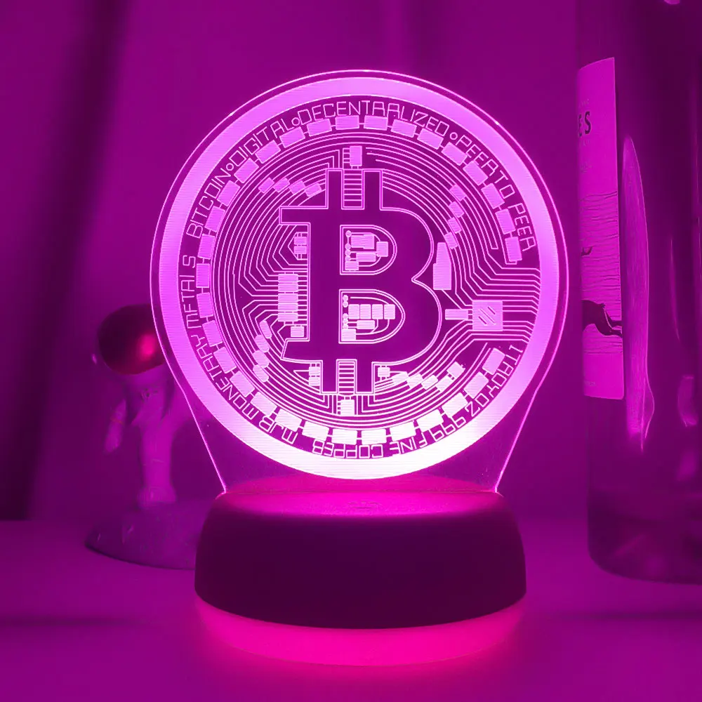 Светодиодный ночник 3D в виде шара, неоновая лампа в виде биткоина, рождественские украшения для дома, спальни, дня рождения, свадебные подарки, АБС-дерево 
Светодиодный ночник 3D в виде шара, неоновая лампа в виде биткоина, рождественские украшения для дома, спальни, дня рождения, свадебные подарки, АБС-дерево