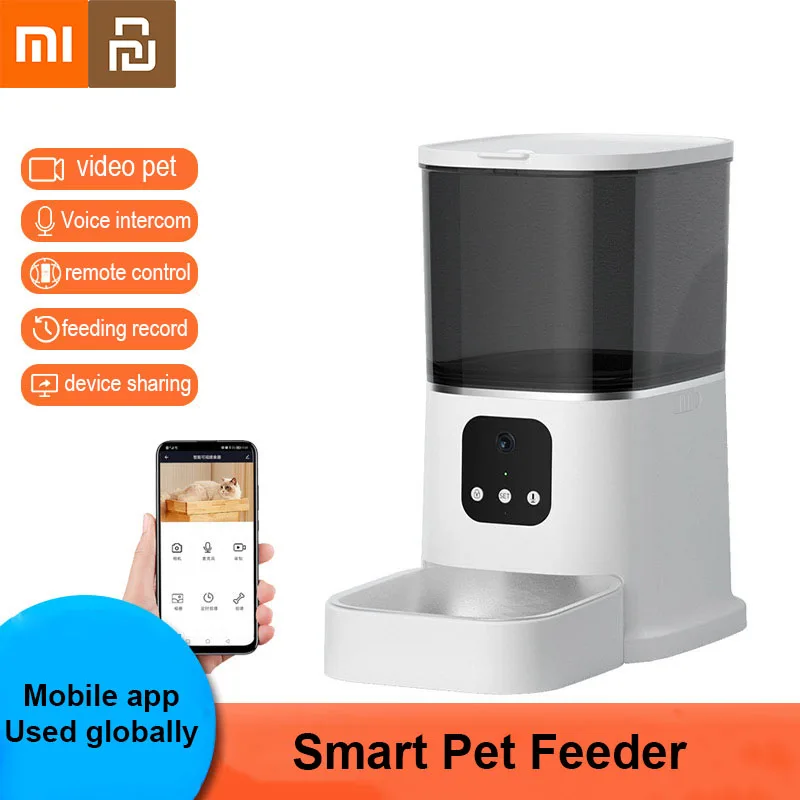 Xiaomi Youpin Automatic Feeder 6L Timing Smart WiFi Dry Food Dispenser Voice Recorde Bowl Remote Control Stainless Pet Feeder 
Xiaomi Youpin Automatic Feeder 6L Timing Smart WiFi Dry Food Dispenser Voice Recorde Bowl Remote Control Stainless Pet Feeder