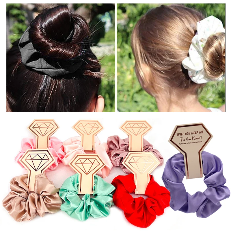 Free Satin Silk Hair Rope Ponytail Holder Head Rope Bridesmaid Gift Hair Scrunchies Solid Color Elastic Hair Rubber Band Handmad
Free Satin Silk Hair Rope Ponytail Holder Head Rope Bridesmaid Gift Hair Scrunchies Solid Color Elastic Hair Rubber Band Handmad