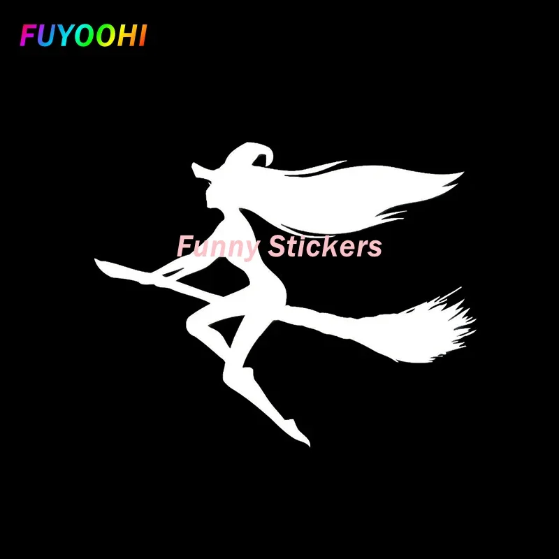 

FUYOOHI Exterior/Protection Funny Stickers Hot Sexy Halloween Witch Vinyl Decals Covering The Body Rear Window PVC Car Sticker