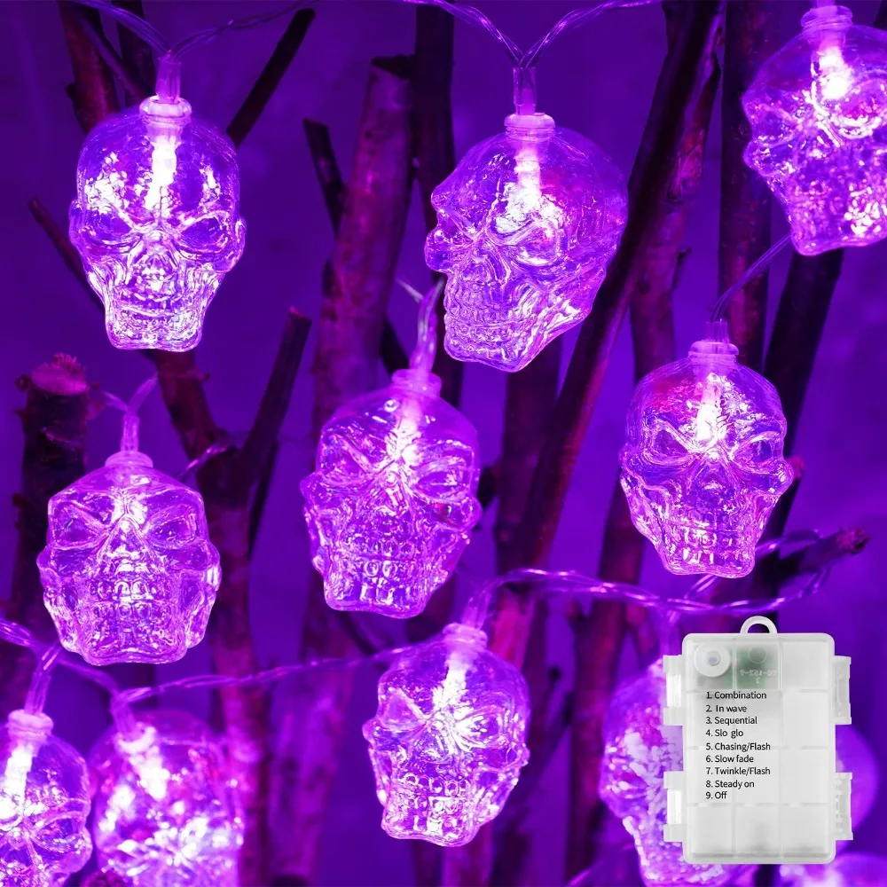LED Skull Light Ghost Light Indoor Decoration Hanging Light Halloween Light String Colorful Light String Atmosphere Light
LED Skull Light Ghost Light Indoor Decoration Hanging Light Halloween Light String Colorful Light String Atmosphere Light