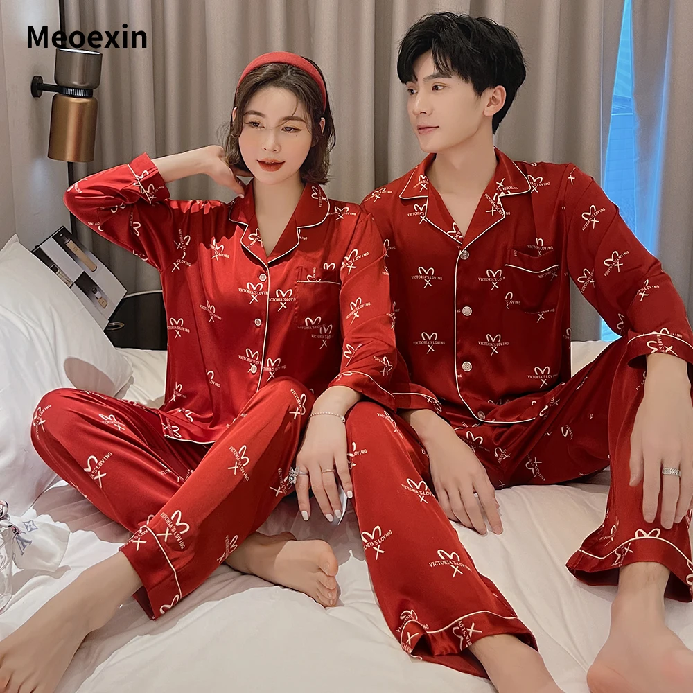Пижамные комплекты для невесты и жениха, пижамные комплекты, одежда для сна с длинными рукавами, длинные брюки, Свободная Женская одежда, новинка, 2 предмета 
Пижамные комплекты для невесты и жениха, пижамные комплекты, одежда для сна с длинными рукавами, длинные брюки, Свободная Женская одежда, новинка, 2 предмета