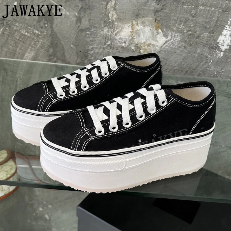 Brand Canvas Shoes Flat Platform Sneakers Women Climbing Shoes Lace Up Sneakers Retro Height Increasing Trainers Shoes Woman
Brand Canvas Shoes Flat Platform Sneakers Women Climbing Shoes Lace Up Sneakers Retro Height Increasing Trainers Shoes Woman