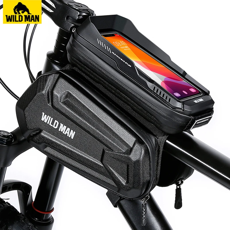 WILD MAN Rainproof Bicycle Bag Front Hard Shell Touch Screen Bike Top Tube Bag Cycling Bag 6.8" Phone Case Mtb Accessories
WILD MAN Rainproof Bicycle Bag Front Hard Shell Touch Screen Bike Top Tube Bag Cycling Bag 6.8" Phone Case Mtb Accessories