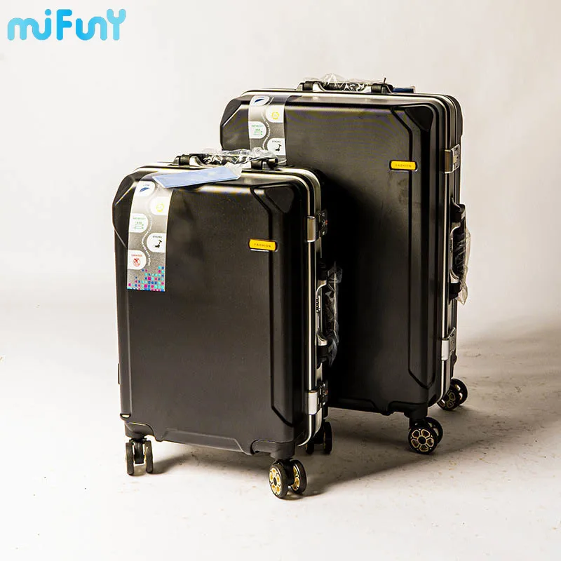 

MiFuny Rolling Luggages Aluminum Frame Shock-absorbent Universal Wheel Boarding with Lock Portable Business Trolley Travel Case