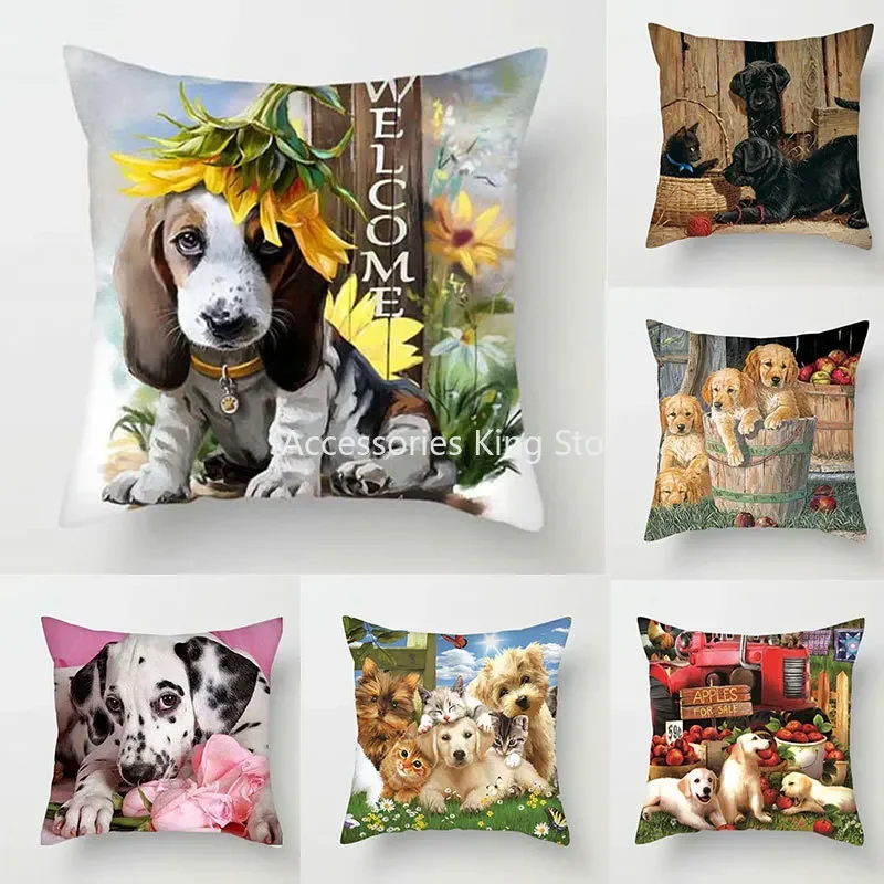 45x45cm Pillow Case Home Decor Cojines Pet Dogs Cushion Sofa Throw Pillow Polyester Printed Cartoon Style Square Pillowcase
45x45cm Pillow Case Home Decor Cojines Pet Dogs Cushion Sofa Throw Pillow Polyester Printed Cartoon Style Square Pillowcase