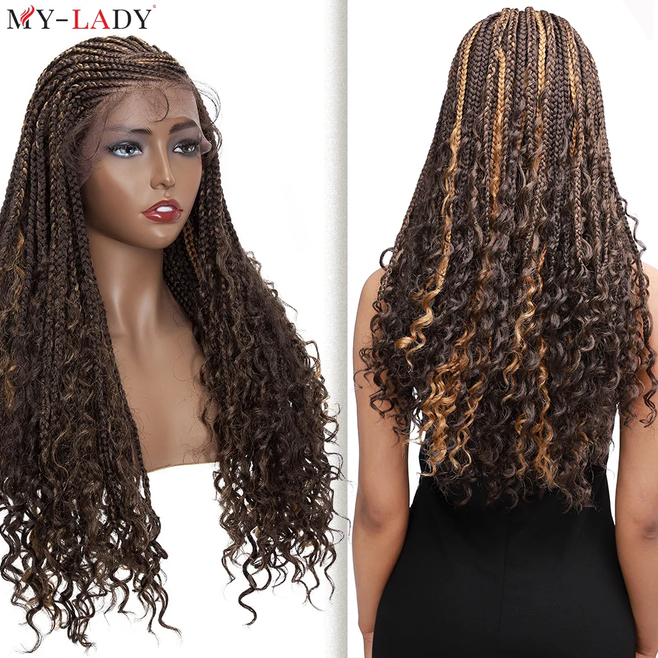 My-Lady Synthetic Box Braid Wigs 26inch Cornrow Braids Lace Front Wigs Curly Ends Braided Brazilian Wig With Baby Hair Afro Wig
My-Lady Synthetic Box Braid Wigs 26inch Cornrow Braids Lace Front Wigs Curly Ends Braided Brazilian Wig With Baby Hair Afro Wig