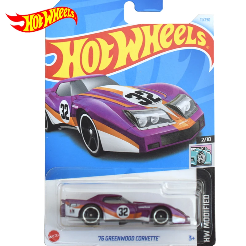 

2024 Original Hot Wheels Car 76 Greenwood Corvette Kids Toys for Boys Children 1/64 Diecast Alloy Sports Carro Model Gift C4982