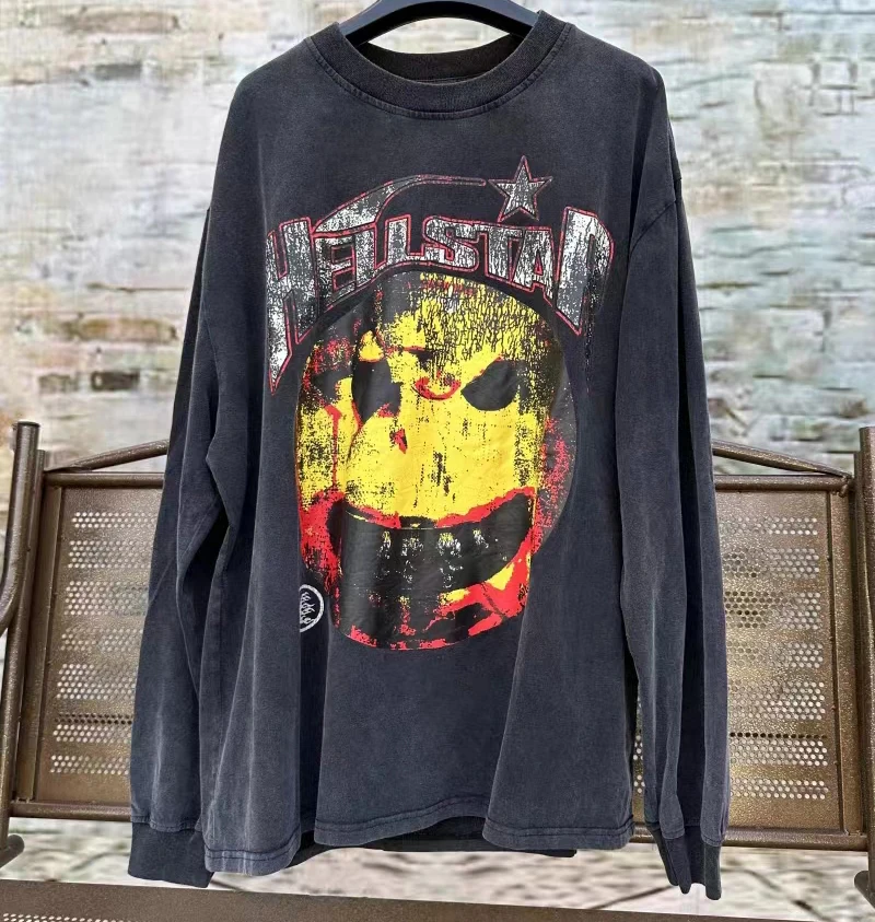 Fall Hellstar T-shirt Street Graffiti Hip Hop Style Long Sleeve T Shirt Retro casual loose Men Women Top Tee Clothing
Fall Hellstar T-shirt Street Graffiti Hip Hop Style Long Sleeve T Shirt Retro casual loose Men Women Top Tee Clothing