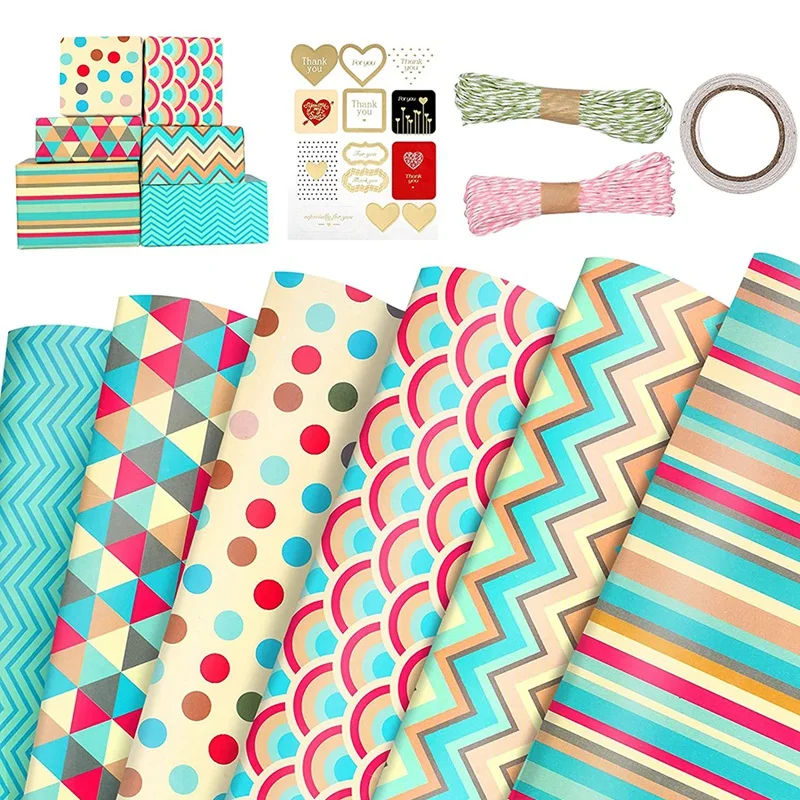 Wrapping Paper Sheets,For Christmas Birthday Party Wrapping Paper Set 6 Pcs Gift Wrap Papers,Present Gift Wrapping Paper
Wrapping Paper Sheets,For Christmas Birthday Party Wrapping Paper Set 6 Pcs Gift Wrap Papers,Present Gift Wrapping Paper