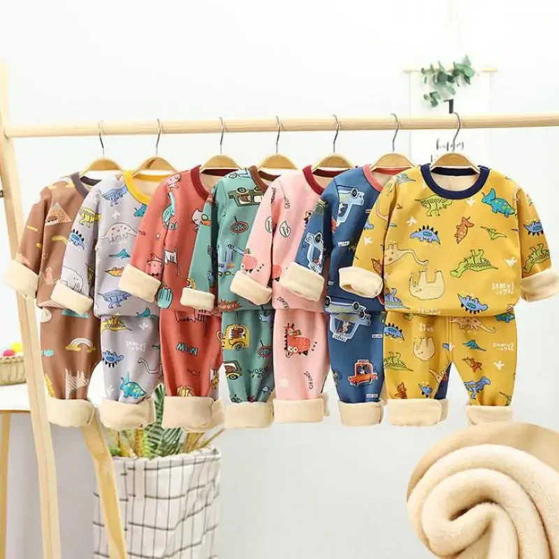 Boys Girls Pajamas Winter Fleece Children's Clothing Sleepwear Baby Thermal Underwear Cotton Pyjamas Sets For Kids 2 4 6 8 Years
Boys Girls Pajamas Winter Fleece Children's Clothing Sleepwear Baby Thermal Underwear Cotton Pyjamas Sets For Kids 2 4 6 8 Years