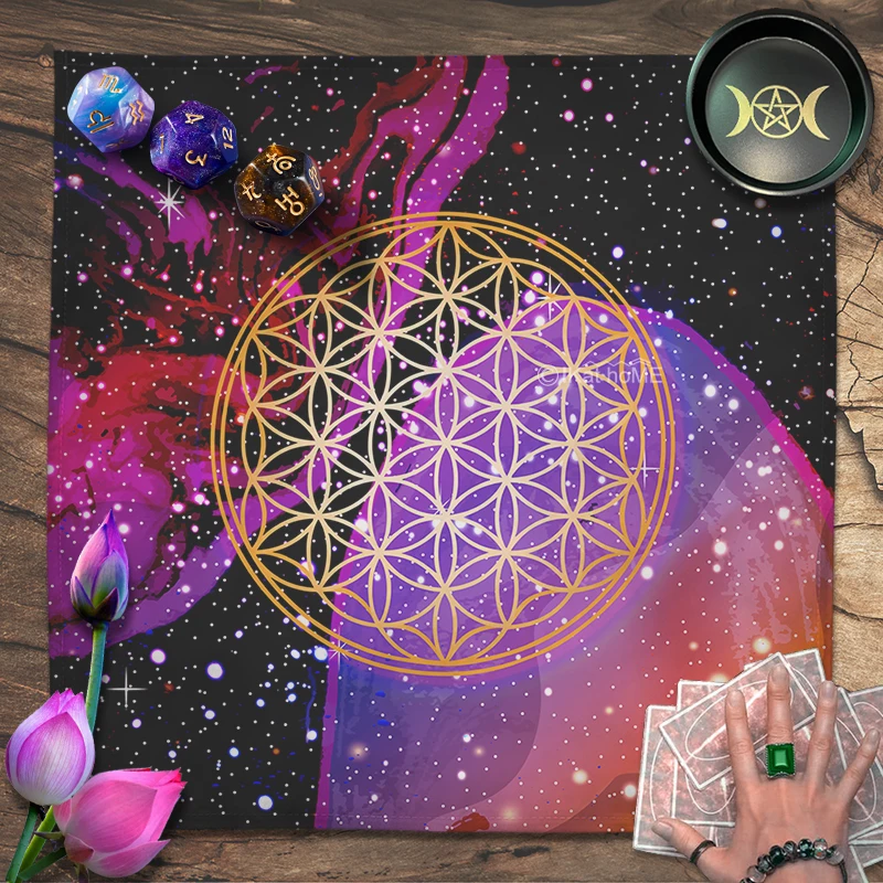 Flower Of Life Tarot Tablecloth Galaxy Star Altar Cloth Pagan Spiritual Witchcraft Divination Astrology Oracle Card Mats Pads
Flower Of Life Tarot Tablecloth Galaxy Star Altar Cloth Pagan Spiritual Witchcraft Divination Astrology Oracle Card Mats Pads
