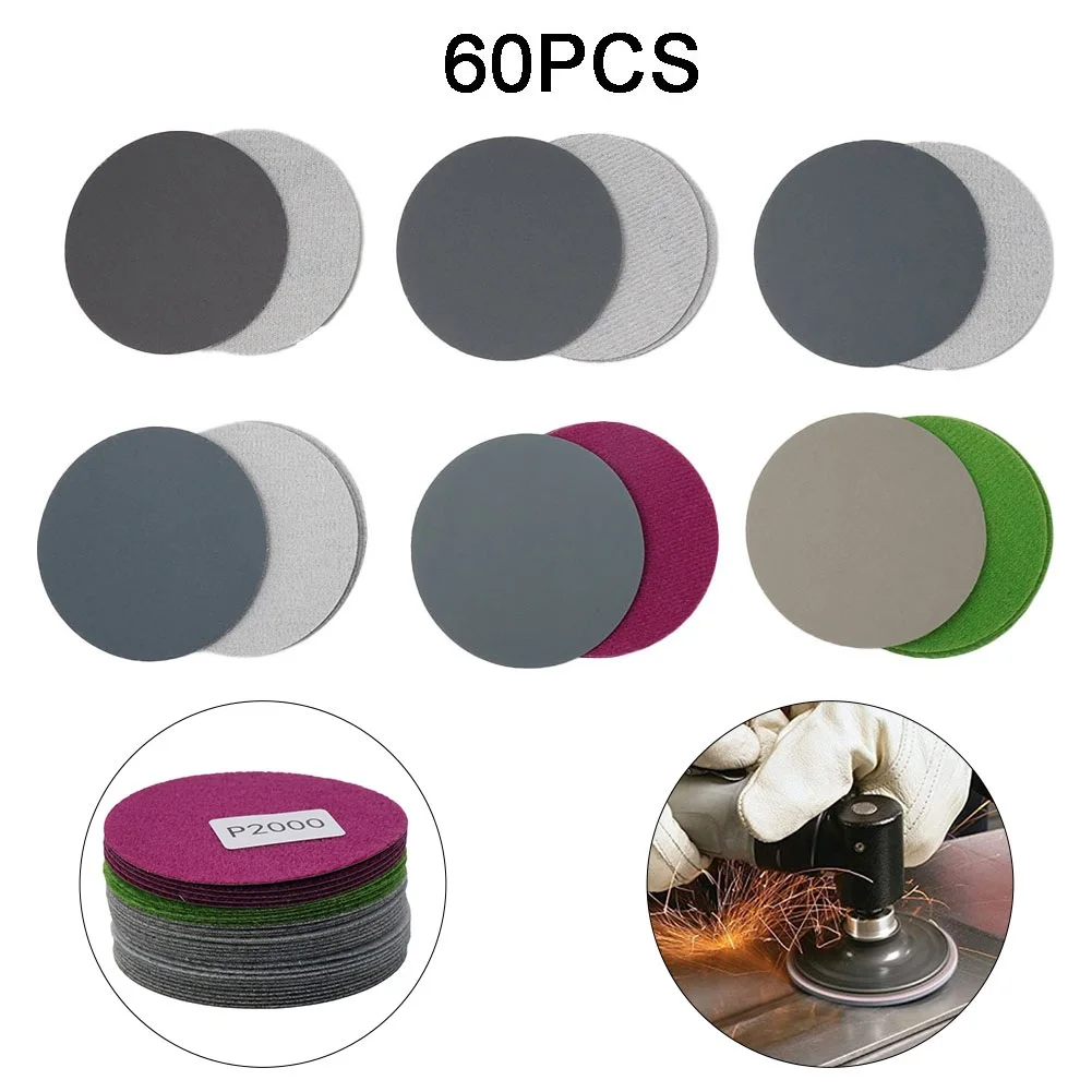 60pcs 3inch 75mm Grit Sanding Discs Wet And Dry 800-3000Grit For Sanding Polishing Discs Grips Automotive Polishing Hand Tools
60pcs 3inch 75mm Grit Sanding Discs Wet And Dry 800-3000Grit For Sanding Polishing Discs Grips Automotive Polishing Hand Tools
