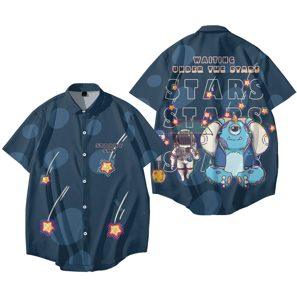 Cartoon Star Printed Summer Hawaiian Streetwear Fashion Casual Short Sleeve Beach Shirt Camisa
Cartoon Star Printed Summer Hawaiian Streetwear Fashion Casual Short Sleeve Beach Shirt Camisa