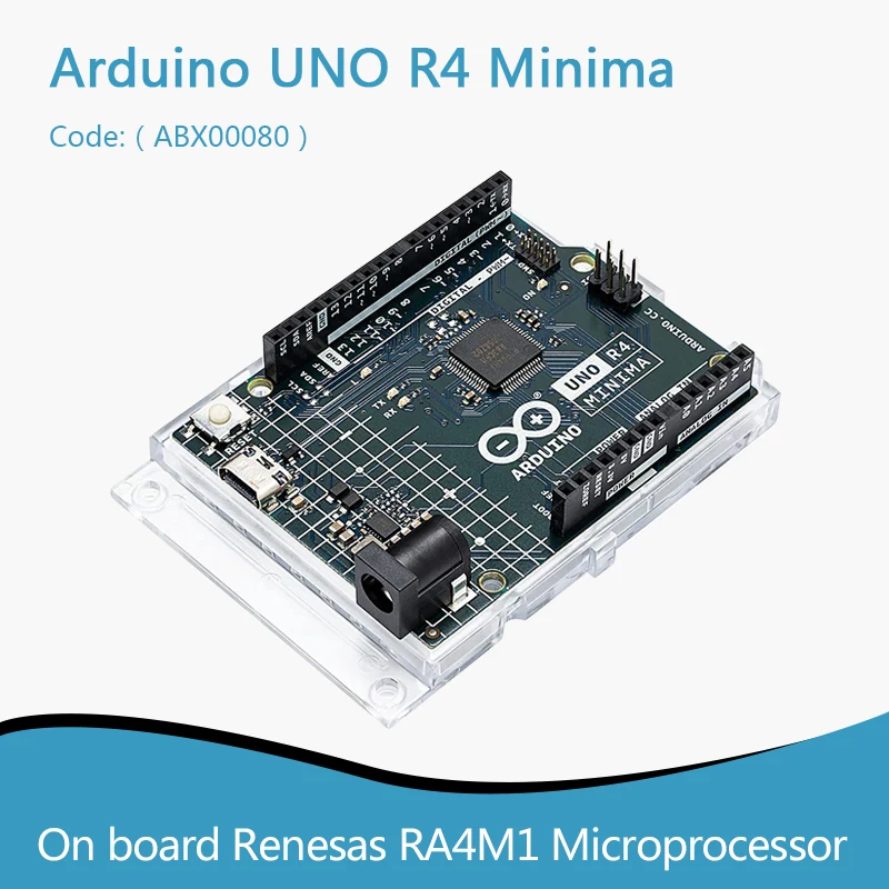 Оригинальная макетная плата Arduino UNO R4 Minima ABX00080 с микропроцессором RA4M1 от Renesas
Оригинальная макетная плата Arduino UNO R4 Minima ABX00080 с микропроцессором RA4M1 от Renesas