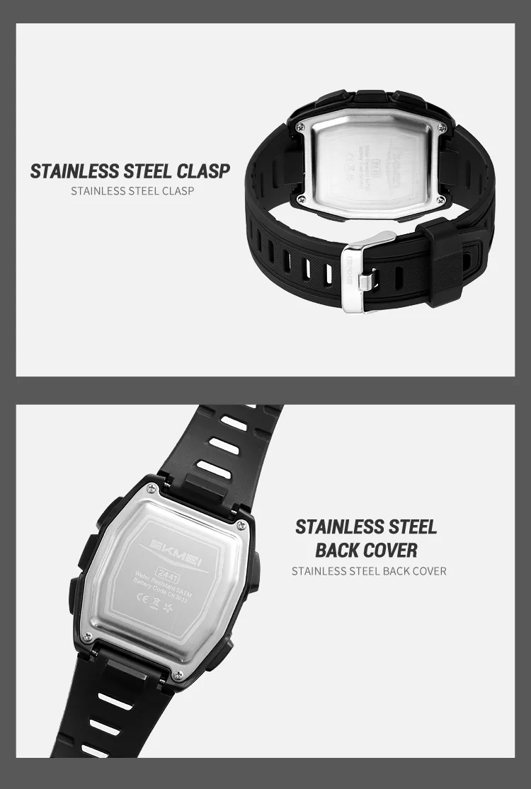 SKMEI 2441 LED Display Electronic Mens Wristwatches Waterproof Countdown Sport Watch for Men Military Digital Clock Reloj Hombre SKMEI 2441 LED Display Electronic Mens Wristwatches Waterproof Countdown Sport Watch for Men Military Digital Clock Reloj Hombre