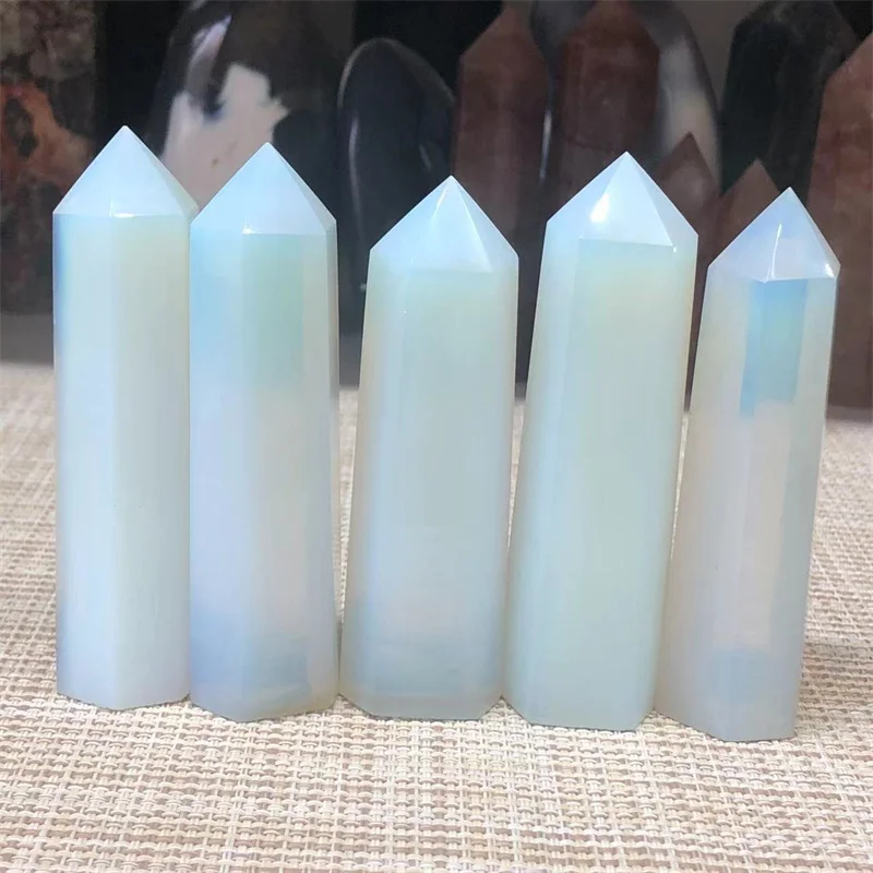 Opal Wand Tower Point Polished Quartz Crystal Healing Gemstones Reiki Home Decoration Stones
Opal Wand Tower Point Polished Quartz Crystal Healing Gemstones Reiki Home Decoration Stones