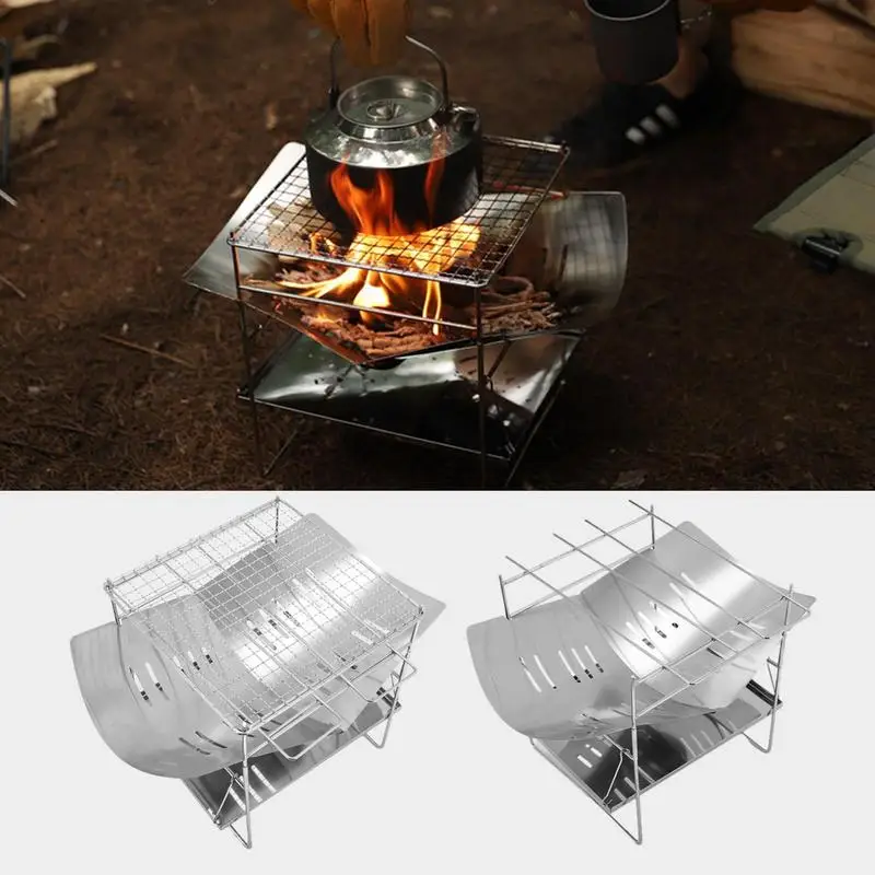 Portable Folding Barbecue Grill Heating Stoves Stainless Steel Firewood Stove Mini BBQ Rack Camping Campfire Charcoal BBQ Grill
Portable Folding Barbecue Grill Heating Stoves Stainless Steel Firewood Stove Mini BBQ Rack Camping Campfire Charcoal BBQ Grill