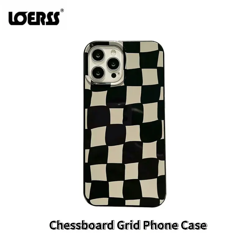LOERSS Chessboard Grid Phone Case Soft Shell Straight Edge Protective Cover for iPhone 14 13 12 11 Pro X XR XS Max 7 8 Plus
LOERSS Chessboard Grid Phone Case Soft Shell Straight Edge Protective Cover for iPhone 14 13 12 11 Pro X XR XS Max 7 8 Plus