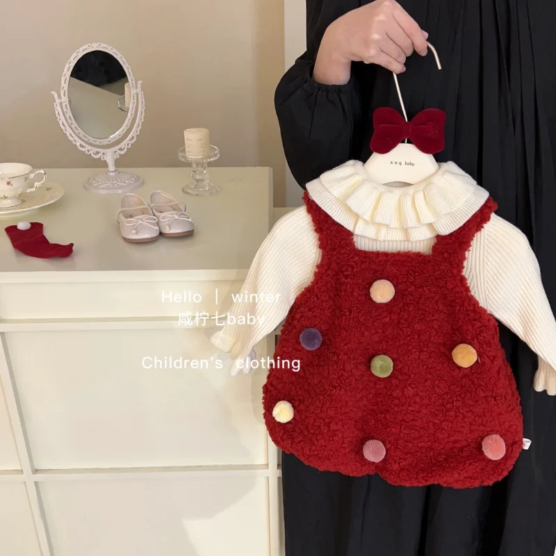 Korean Style Girls' Furry Suspender Outfit Vest Baby Winter Skirt Little Kids' Ball Lantern Dress Autumn And W
Korean Style Girls' Furry Suspender Outfit Vest Baby Winter Skirt Little Kids' Ball Lantern Dress Autumn And W