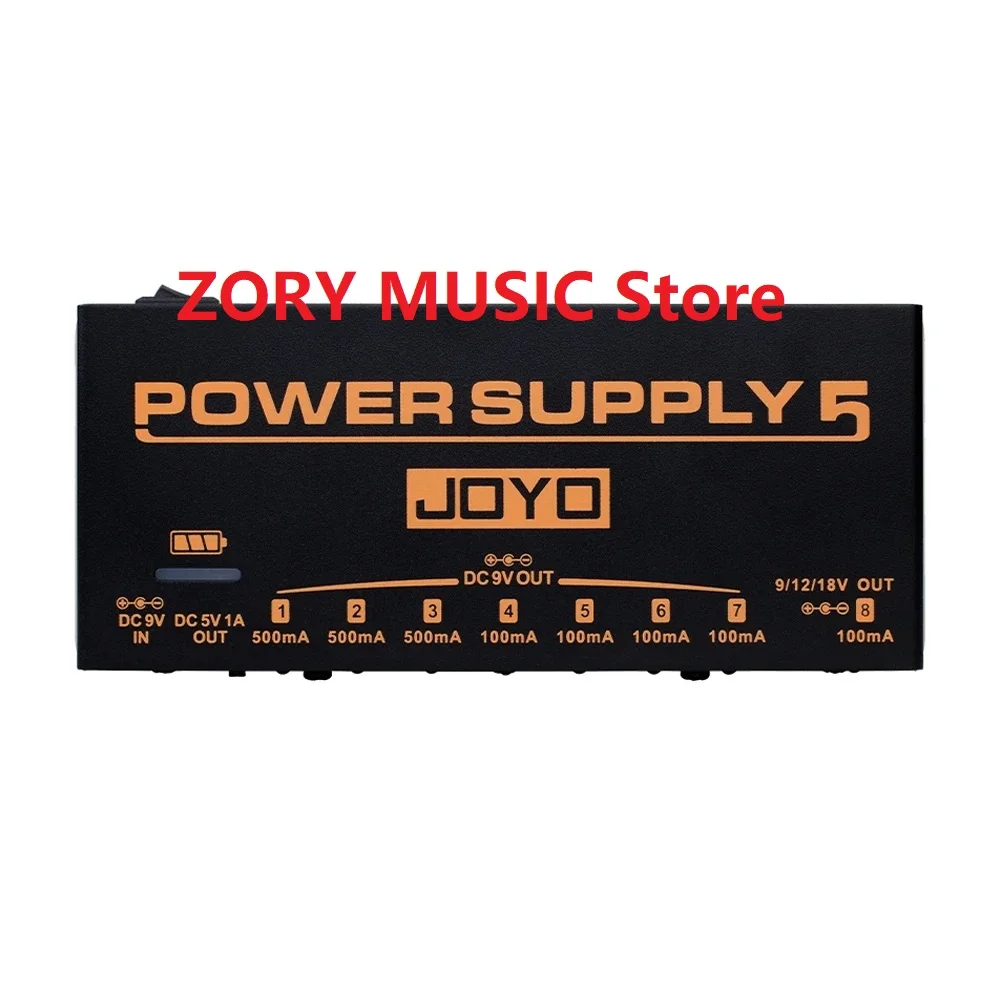 

JOYO JP-05 Power Supply Multi-channel Guitar Effect Pedal Power Supply 8 DC Outputs 9V/12V/18V &USB Port for iPhone Charging