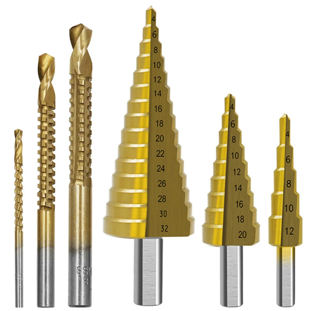 6pcs Hss Titanium Coated Drill Bit Set Multipurpose Accurate Efficient 3pcs Step Drill Bits 3pcs Serrated Drill Bits Dropshipp
6pcs Hss Titanium Coated Drill Bit Set Multipurpose Accurate Efficient 3pcs Step Drill Bits 3pcs Serrated Drill Bits Dropshipp